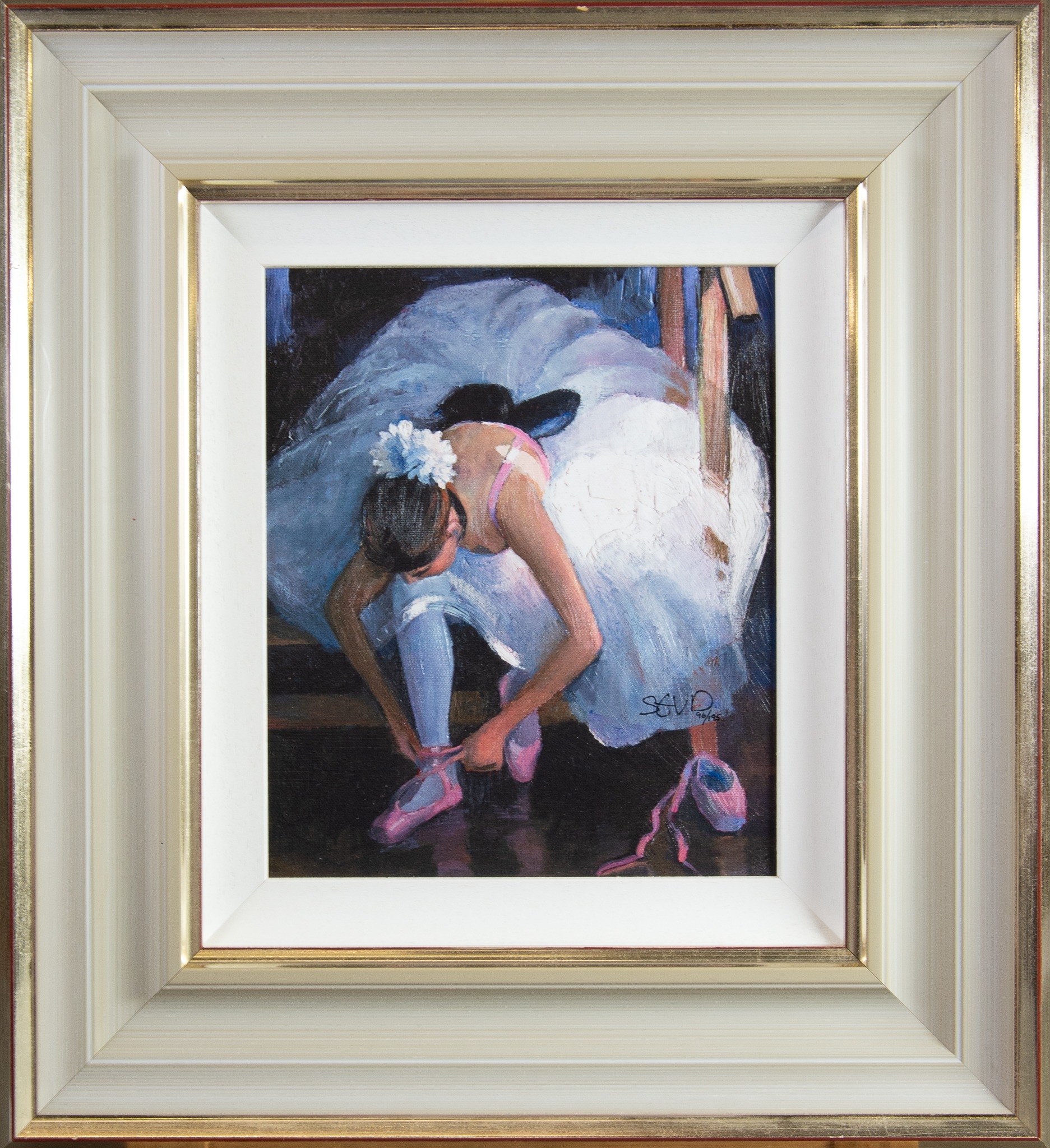 SHEREE VALENTINE DAINES (1959) ARTIST SIGNED LIMITED EDITION COLOUR PRINT ‘The Pink Slipper’ (96/ - Image 2 of 2