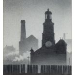 TREVOR GRIMSHAW (1947-2001) GRAPHITE ‘City’ Signed, titled and dated 1982 verso 5 ½” x 5” (14cm x