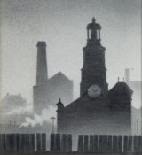 TREVOR GRIMSHAW (1947-2001) GRAPHITE ‘City’ Signed, titled and dated 1982 verso 5 ½” x 5” (14cm x