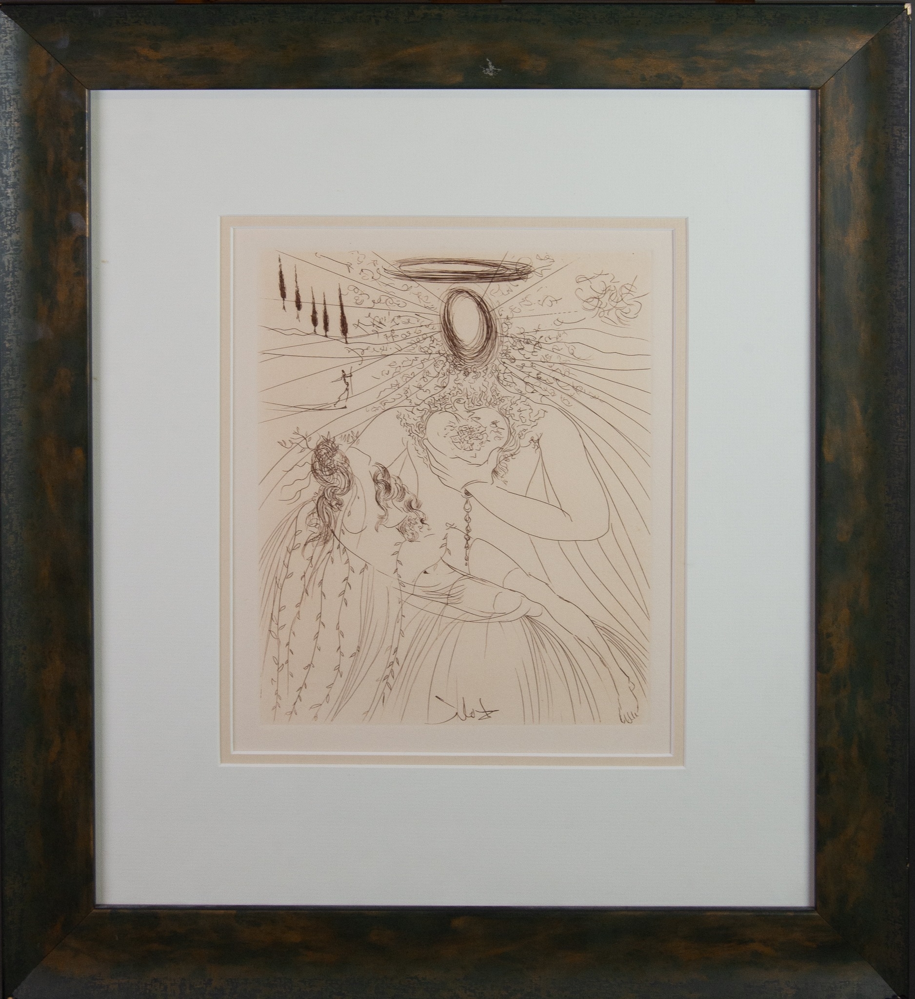 SALVADOR DALI (SP. 1904-1989) MONOCHROME ETCHING ‘To Ev’ry Captive Soul’ or ‘A toute âme éprise’ - Image 2 of 2