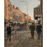 SHEILA TURNER (1941) OIL ON BOARD Northern Street Scene Signed and dated (19)80 11 ¼” x 9 ½” (28.5cm