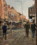 SHEILA TURNER (1941) OIL ON BOARD Northern Street Scene Signed and dated (19)80 11 ¼” x 9 ½” (28.5cm