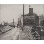 RUSSELL HOWARTH (1927-2020) GRAPHITE ON PAPER ‘Delft’ in Saddleworth Signed lower left 5” x 6” (12.5