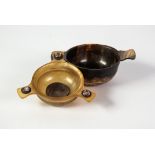 PROBABLY EARLY 20th CENTURY CARVED HORN QUAICH, of usual form, 4 1/4in (10.8cm) wide over the