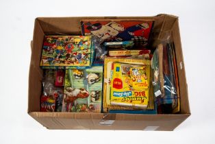 SELECTION OF CHILDREN'S VINTAGE GAMES AND JIGSAW PUZZLES, including CODEG compendium of games, a