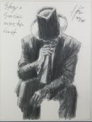 FABIAN PEREZ (1967) ARTIST SIGNED LIMITED EDITION PRINT FROM A PENCIL DRAWING ‘Study for Smoking