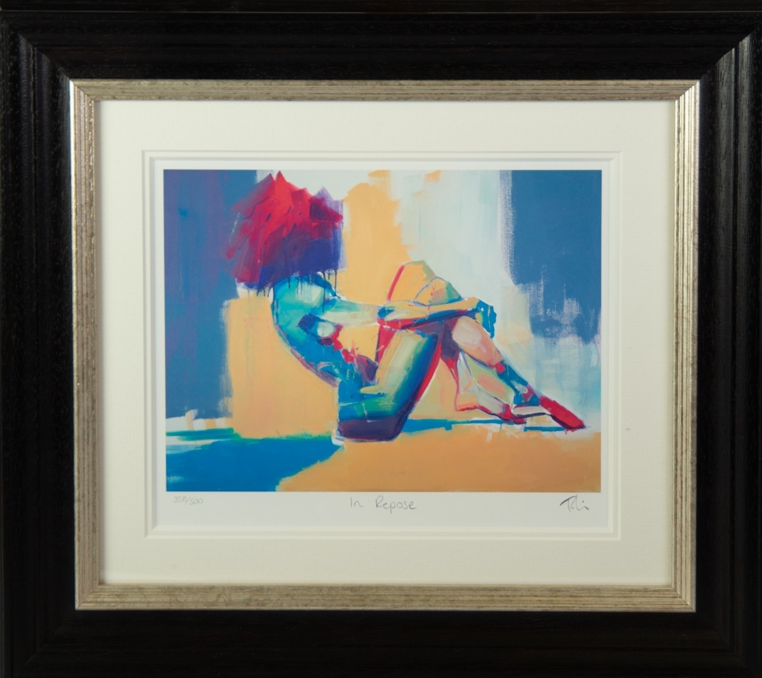 TOBY MULLIGAN (1969) ARTIST SIGNED LIMITED EDITION COLOUR PRINT ‘In Repose’ (358/500) no certificate - Image 2 of 2