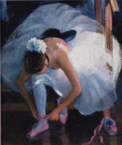 SHEREE VALENTINE DAINES (1959) ARTIST SIGNED LIMITED EDITION COLOUR PRINT ‘The Pink Slipper’ (47/