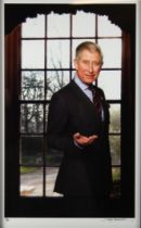 JOHN SWANNELL (1946) ARTIST SIGNED COLOUR PHOTOGRAPHIC PRINT ‘His Royal Highness Charles 2008’ (2/