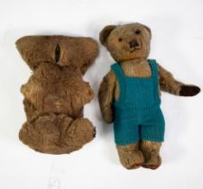 PROBABLY CHAD VALLEY, TEDDY BEAR, circa 1953, pale gold mohair with brown and black glass eyes,