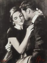 FABIAN PEREZ (1967) ARTIST SIGNED LIMITED EDITION PRINT FROM A MONOCHROME WATERCOLOUR ‘The Embrace