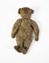 PROBABLY GERMAN, EARLY 20th CENTURY TEDDY BEAR, pale golden mohair, black button eyes, stitched nose