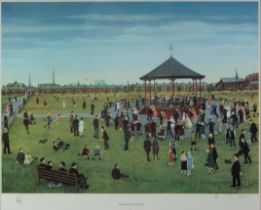 TOM DODSON ARTIST SIGNED LIMITED EDITION COLOUR PRINT WITH BLINDSTAMP ‘Dancing in the Park’ (12/850)