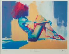 TOBY MULLIGAN (1969) ARTIST SIGNED LIMITED EDITION COLOUR PRINT ‘In Repose’ (358/500) no certificate