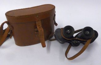 LEATHER CASED PAIR OF CARL ZEISS, JENA 'Telexem' 6 x 24 BINOCULARS, numbered 1309865