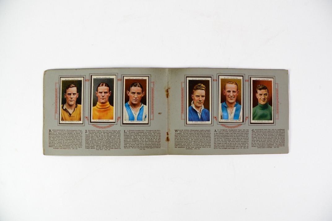 1935/36 ALBUM OF WD & HO WILLS FOOTBALLERS, 44 cards and WILLS CIGARETTE FOOTBALL CARDS AND - Image 2 of 2