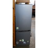 FRIDGE FREEZER, GREY, CONSISTING FRIDGE TOP SECTION AND FREEZER BOTTOM SECTION