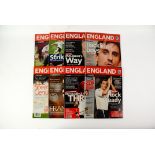 FOOTBALL PROGRAMMES-24 ENGLAND HOME PROGRAMMES, 14 PLAYED AT OLD TRAFFORD - v Spain, Greece; 1