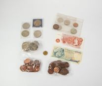 SELECTION OF BRITISH PRE AND POST-DECIMAL COINAGE including a number of CROWNS, OLD PENNIES AND HALF