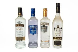 FOUR BOTTLES OF SMIRNOFF VODKA, comprising: COPPER POT STILL, VANILLA, NORDIC BERRIES and Ste