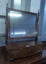 A 19TH CENTURY THREE DRAWER VANITY MIRROR