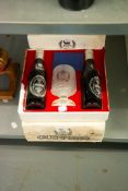 FIVE GUINNESS SILVER JUBILEE PACKS, CONTAINING TWO BOTTLES OF GUINNESS AND A GLASS