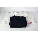 TWO CHARLES TYRWHITT GENT'S WHITE SHIRTS, long sleeved, non-iron classic fit, size 16in/33in;