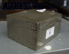 A TUDRIC PEWTER CIGARETTE BOX