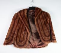 BROWN MINK EVENING CAPE