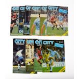 FOOTBALL PROGRAMMES-10 MANCHESTER CITY HOME PROGRAMMES, 1986/87 - Manchester United, Arsenal, TEN