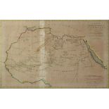 ANTIQUE HAND COLOURED MAP OF NORTHREN AFRICA DRAWN IN 1790 AND CORRECTED IN 1793 BY MAJOR RENNELL,