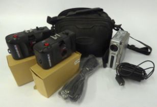 JVC GR- DVM55U HAND HELD DIGITAL VIDEO CAMERA, with charger, leads and remote control, in soft black
