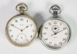 SMITHS METAL CASED, ENGLISH MADE, STOP WATCH and a LIMIT SWISS OPEN FACED POCKET WATCH, with keyless