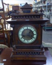 LATE VICTORIAN MANTEL CLOCK IN WOODEN CASE