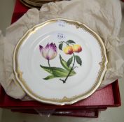 SET OF SIX MODERN SPODE ‘FRUIT AND FLOWER’ PLATES, boxed, (6)
