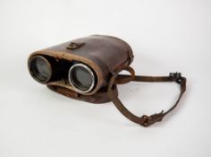 LEATHER CASED PAIR OF ROSS (LONDON) MILITARY ISSUE No 5, MK1, magnification 7, binoculars,