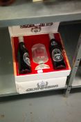 FIVE GUINNESS SILVER JUBILEE PACKS, CONTAINING TWO BOTTLES OF GUINNESS AND A GLASS