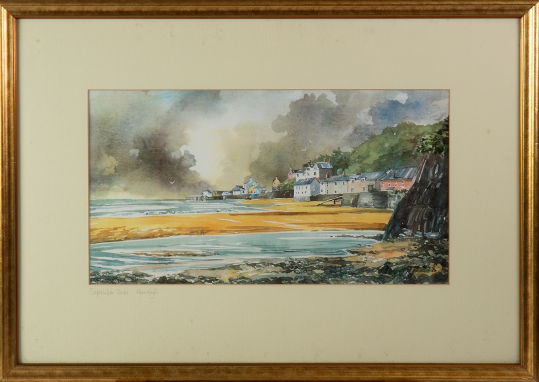 COLE GRANMONT (TWENTIETH CENTURY) TWO WATERCOLOURS ‘September Skies, Aberdyfi’ ‘Summer Moorings, - Image 4 of 4