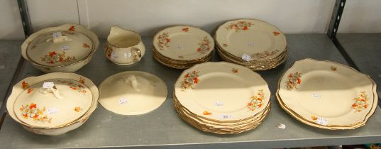 ALFRED MEAKIN 'MARIGOLD' DINNER SERVICE FOR 6 PERSONS, TO INCLUDE; LARGE DINNER PLATES, MEDIUM