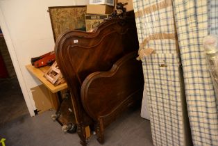 FRENCH WALNUT ROCOCO BEDSTEAD