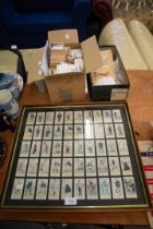 COPES GOLFERS FRAMED AND GLAZED CIGARETTE CARDS AND CARD COLLECTIONS OF COMPLETE AND INCOMPLETE SETS