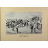 JM BROWN BLACK AND WHITE PHOTOGRAVURE Golf Tournament at Sandwich, Match between JH Taylor and D