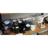 MISCELLANEOUS DOMESTIC CERAMICS AND GLASS, INCLUDING DENBY BLUE GLAZED WARES, 12 PIECES