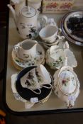 WINTERLING, BAVARIAN CHINA PART COFFEE SET, WHITE AND FLORAL PRINTED DECORATION,