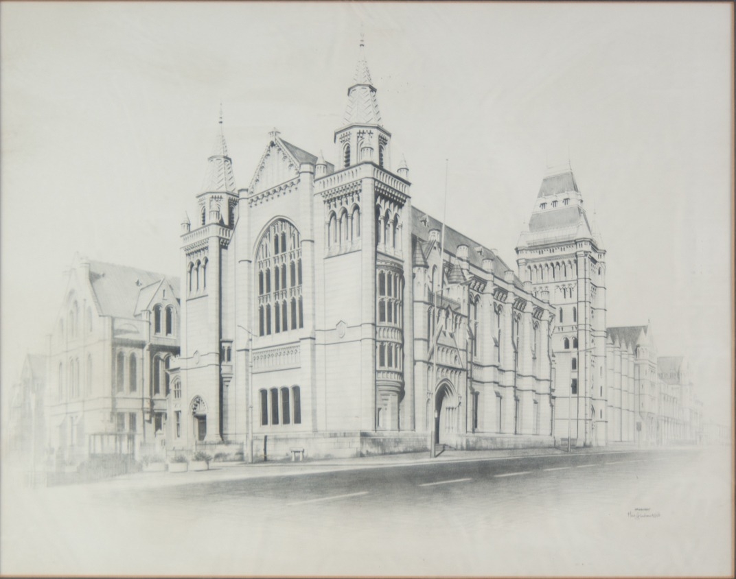 MARC GRIMSHAW THREE ARTIST SIGNED LIMITED PRINTS FROM PENCIL DRAWINGS Manchester Town Hall (291/350) - Image 2 of 6