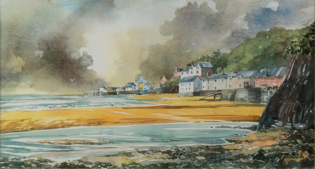 COLE GRANMONT (TWENTIETH CENTURY) TWO WATERCOLOURS ‘September Skies, Aberdyfi’ ‘Summer Moorings, - Image 2 of 4