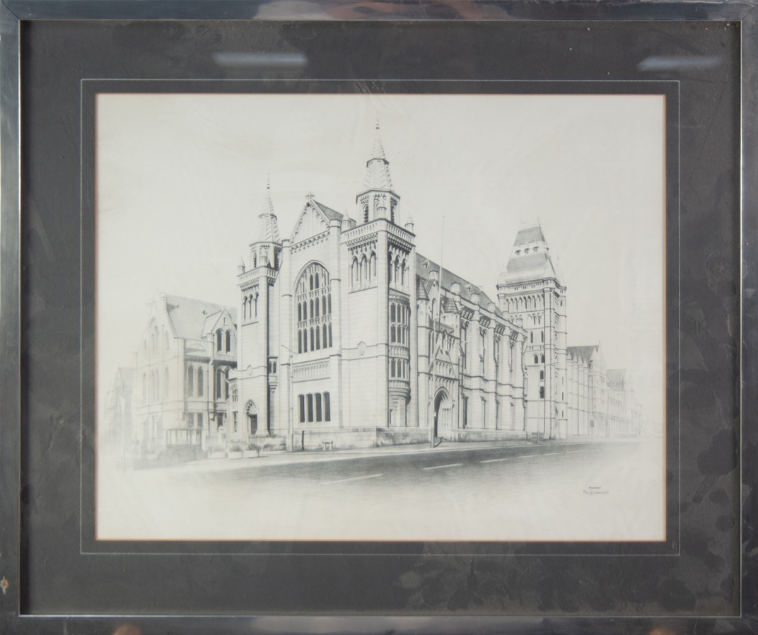 MARC GRIMSHAW THREE ARTIST SIGNED LIMITED PRINTS FROM PENCIL DRAWINGS Manchester Town Hall (291/350) - Image 4 of 6