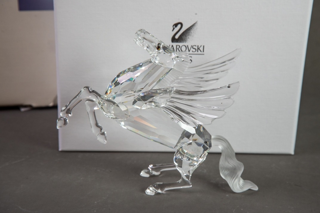 BOXED SWAROVSKI ANNUAL EDITION 1998 ‘FABULOUS CREATURES’- THE PEGASUS, GLASS ANIMAL MODEL, with - Image 2 of 2