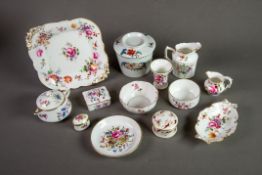 SIX SMALL PIECES OF MODERN ROYAL CROWN DERBY ‘DERBY POSIES’ CHINA’ including a TWO HANDLED LOZENGE