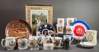 SELECTION OF QUEEN VICTORIA AND LATER ROYAL COMMEMORATIVE CERAMICS, including: GEORGE VI & ELIZABETH